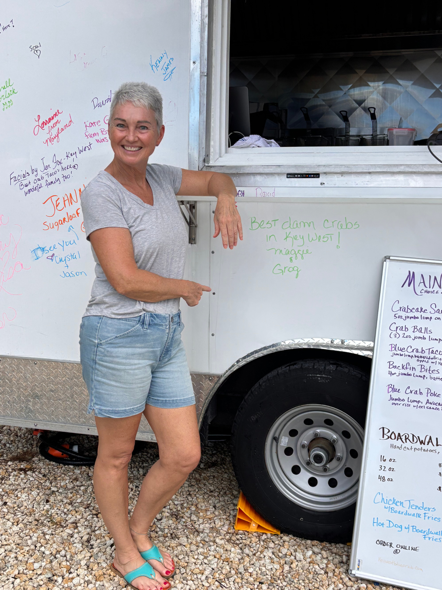 Customer enjoying Key West Blue Crab